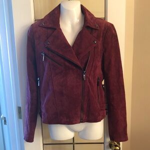 Women's Burgundy Suede Jacket